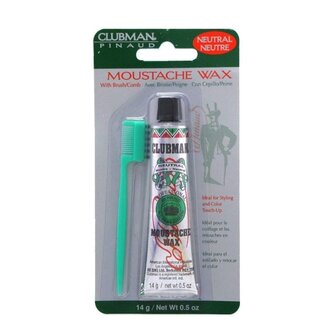 Clubman Pinaud Cire à moustache avec brosse peigne - Neutre (14g/0.5oz)