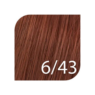 Wella Koleston Perfect 6/43 - Dark Blonde Red Gold / Koleston Perfect Me+ Vibrant Reds Permanent Hair Color (57g/2.0oz)