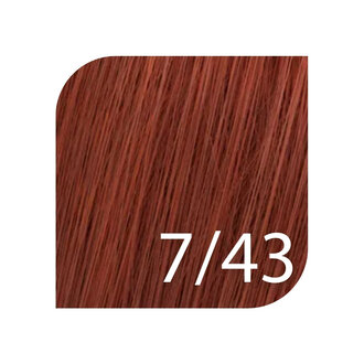 Wella Koleston Perfect 7/43 - Medium Blonde Red Gold / Koleston Perfect Me+ Vibrant Reds Permanent Hair Color (57g/2.0oz)