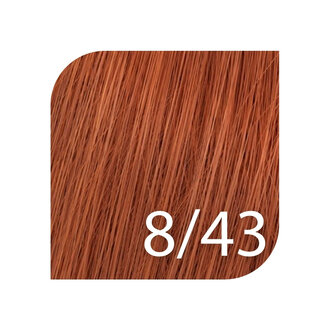 Wella Koleston Perfect 8/43 - Light Blonde Red Gold / Koleston Perfect Me+ Vibrant Reds Permanent Hair Color (57g/2.0oz)