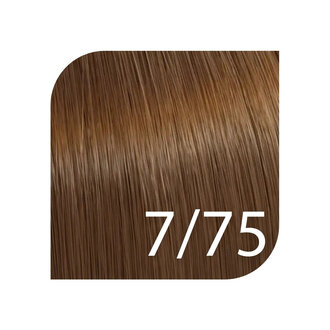 Wella Illumina Color 7/75 - 7/WRv - Medium Blonde Brown Mahogany / Illumina Color Permanent Hair Color (57ml/2.0oz)