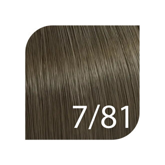 Wella Illumina Color 7/81 - Medium Pearl Ash Blonde / Illumina Color Permanent Hair Color (57ml/2.0oz)