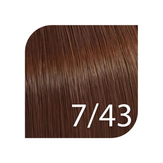 Wella Illumina Color 7/43 - Medium Red Gold Blonde / Illumina Color Permanent Hair Color (57ml/2.0oz)