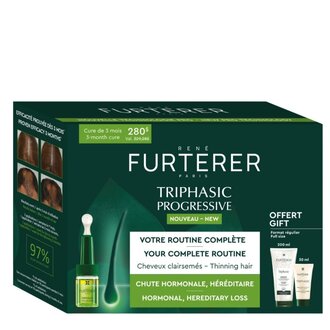 René Furterer Cure antichute progressive "Triphasic" 3 mois (16x5.5ml, 200ml, 30ml) René Furterer Cure antichute progressive "Triphasic" 3 mois (16x5.5ml, 200ml, 30ml)
