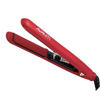 AVANTI Flat Iron (25mm/1") Titanium, Tourmaline, Ceramic - Red