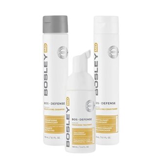 Bosley MD Trio de départ "BosDefense" - Pour cheveux normaux à fins (2x150ml/5.1oz, 100ml/6.8oz) Bosley MD Trio de départ "BosDefense" - Pour cheveux normaux à fins (2x150ml/5.1oz, 100ml/6.8oz)