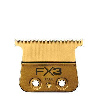 BaByliss PRO Lame de rechange pour tondeuse FX33T Lame en T à dents standard FX703G DLC/Titanium - Or
