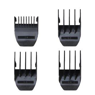 WAHL Professional #53163 Set of 4 Trimmer Guides 1# to #4 - Black
