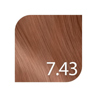 Revlonissimo Color Excel 7.43 - Medium Blonde Copper Gold / Color Excel by Revlonissimo Ammonia Free Tone on Tone Color (70ml/2.3oz)