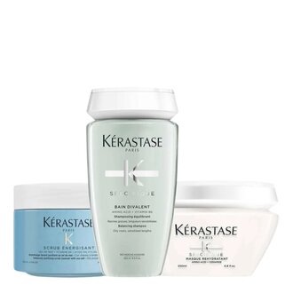 Kérastase Paris Fusio Scrub Purifying Oil-Control Trio (250ml/8.5oz, 200ml/6.8oz, 325g/11.4oz)