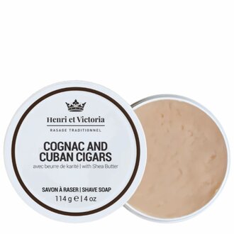 Henri et Victoria Cognac and Cuban Cigars Shaving Soap with Shea Butter (114g/4.0oz)