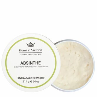 Henri et Victoria Absinthe Shaving Soap with Shea Butter (114g/4.0oz)