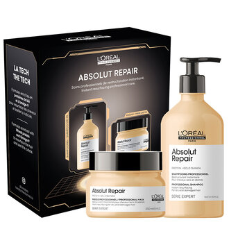 L'Oréal Professionnel Duo restructuration instantané "Absolut Repair" (500ml/16.9oz, 250ml/8.45oz) L'Oréal Professionnel Duo restructuration instantané "Absolut Repair" (500ml/16.9oz, 250ml/8.45oz)