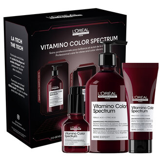 L'Oréal Professionnel Trio brillance et éclat "Vitamino Color Spectrum" (500ml/16.9oz, 200ml/6.7oz, 50ml/1.6oz) L'Oréal Professionnel Trio brillance et éclat "Vitamino Color Spectrum" (500ml/16.9oz, 200ml/6.7oz, 50ml/1.6oz)
