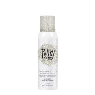Punky Colour Temporary Glitter Hair + Body Spray (100g/3.5oz) - Silver