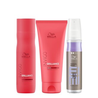 Wella Professionals Invigo Color Brilliance Protection Trio - Coarse Hair (300ml/10.1oz, 250ml/8.4oz, 150ml/5.07oz)