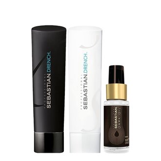 Sebastian Professionnel Trio hydratation et volume "Drench" (2x 250ml/8.4oz, 30ml/1.0oz)