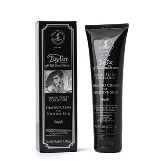 Taylor of Old Bond Street Shaving Cream tube for sensitive skin - Jermyn Street Collection (75ml/2.5oz)
