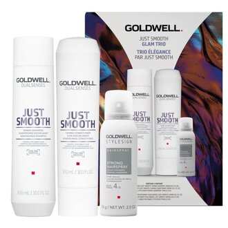 Goldwell. Trio élégance discipline "Just Smooth" (2x300ml/10.1oz, 58g/2.0oz) Goldwell. Trio élégance discipline "Just Smooth" (2x300ml/10.1oz, 58g/2.0oz)