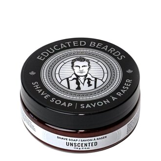 Educated Beards Unscented Shave Soap (114g/4.0oz)