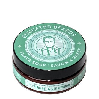 Educated Beards Savon à raser menthe poivrée et bois de cèdre (114g/4.0oz) Educated Beards Savon à raser menthe poivrée et bois de cèdre (114g/4.0oz)