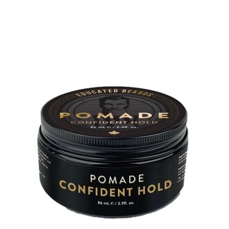 Educated Beards Confident Hold Pomade - Strong Flexible Hold Natural Finish (86ml/2.9oz)