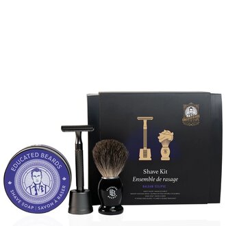 Educated Beards Ensemble de rasage "Balsam Eclipse Shave Kit" - 5 Pièces
