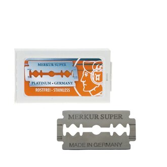 Merkur Solingen Lames de rasoir à double tranchant "Super Platinum" (Paquet de 10)
