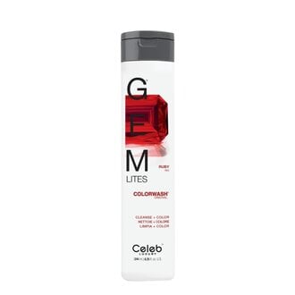 Celeb Luxury Shampooing "Gem Lites Colorwash" (244ml/8.25oz) Rouge rubis