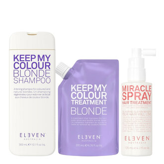 Eleven Australia Trio blonde "Keep My Colour Blonde" (300ml/10.1oz, 200ml/6.7oz, 125ml/4.2oz)
