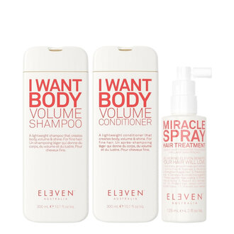 Eleven Australia Trio volume "I Want Body" (2x 300ml/10.1oz, 125ml/4.2oz)