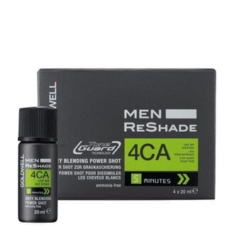 Goldwell. 4CA - Brun moyen cendré froid / Coloration Power Shot "Men ReShade" (4x 20ml/0.6oz)