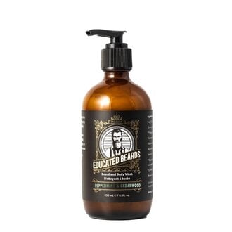 Educated Beards Nettoyant à barbe Menthe Poivrée et Bois de Cèdre (250ml/8.5oz)