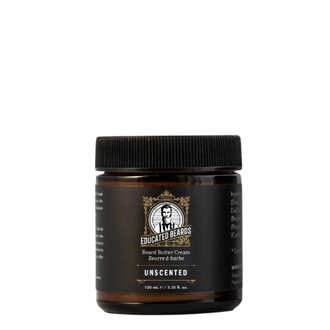 Educated Beards Beurre à barbe en crème "Unscented" (100ml/3.4oz)