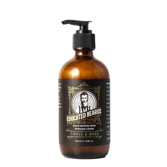 Educated Beards Nettoyant à barbe "Smoke and Moss" (250ml/8.5oz)