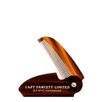 Captain Fawcett's Folding Pocket Moustache Comb CF.87T (117mm/4.6")