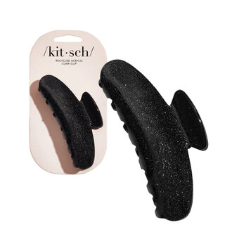 Kitsch Pince à cheveux "Claw Clip" - Black Glitter