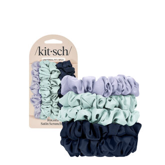 Kitsch Ruched Satin Scrunchies - Garden Bouquet (5/Pack)