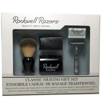Rockwell Razors Ensemble cadeau rasage traditionnel - Chrome blanc