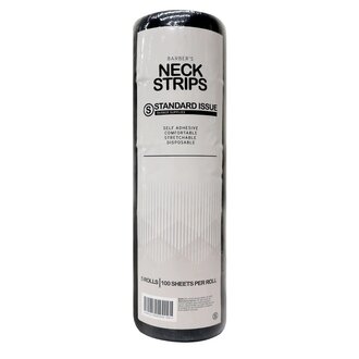 Standard Issue Barber Supplies Bandes pour le coup "Barber's Neck Strips" (5 rouleaux x 100 feuilles) - Noir