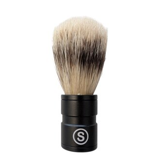 Standard Issue Barber Supplies Professional 100% Natural Boar Hair Shaving Brush - Medium (22mm/0.87") - Black