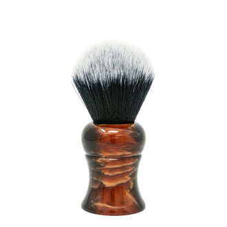 Yaqi Brush Blaireau avec poils synthétiques Tuxedo Knot "Mixed Red" - Large (28mm/1.10") - R1511