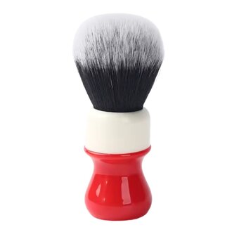 Yaqi Brush Blaireau avec poils synthétiques Tuxedo Knot "Ferrari Red" - Large (26mm/1.02") - R1732