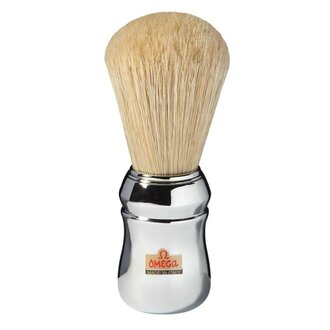 Omega Pure Boar Bristle Shaving Brush with Chromed ABS Handle - Large (26mm/1.02") - 10083