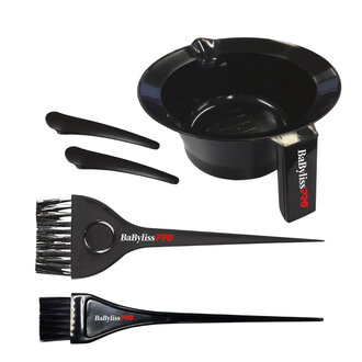BaByliss PRO Colouring Kit - Includes 1 Bowl, 2 Clips,1 Large And 1 Small Brush