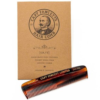 Captain Fawcett's Fine Toothed Pocket Hair Comb CF.7T (132mm/5.20")