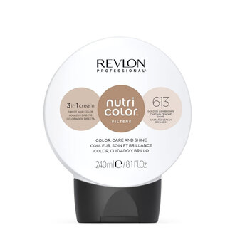 Revlon Professional Crème 3 en 1 "Nutri Color Filters" / 613- Châtain cendré doré
