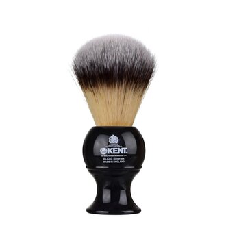 KENT. Blaireau de rasage en résine noir "Synthetic Shaving Brush" - Medium (23mm/0,91") - BLK8S