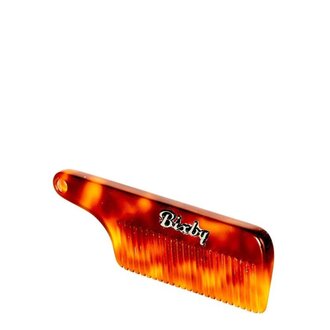 Bixby The Original Peigne à moustache 1,0mm d'espacement (72mm/2.83") - Ambre