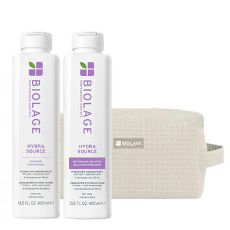 Biolage Professional Duo hydratant "Hydra Source" + pochette gratuite (2x400ml/13.5oz)